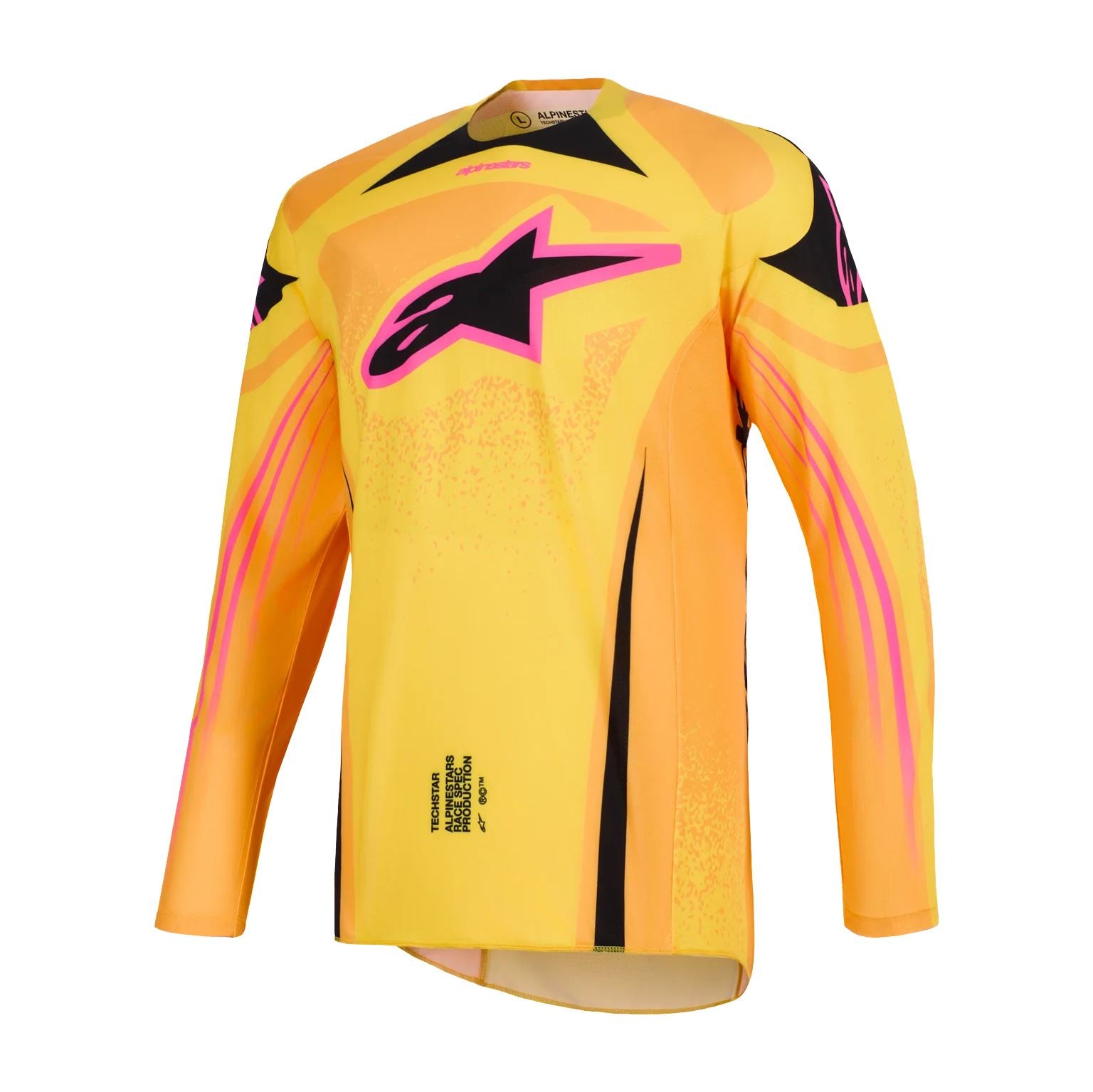 Alpinestars 2026 Techstar Nomur Motocross Jersey Orange Yellow Pink